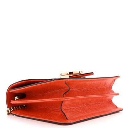 Gucci Dollar Calfskin Small Interlocking G Shoulder Bag Sun Orange 4 of 10