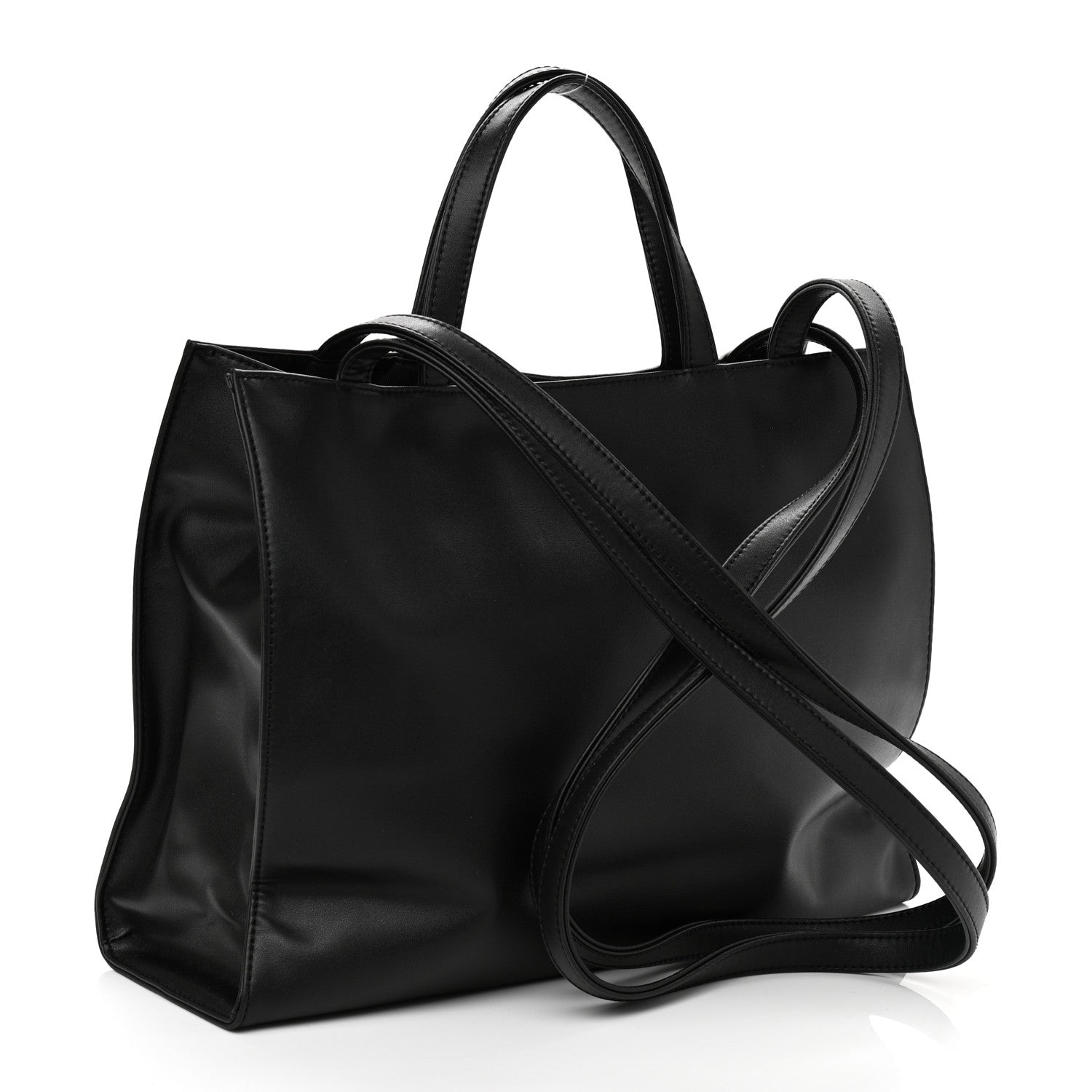 Telfar Vegan Leather Medium Shopping Bag Black 3 of 11