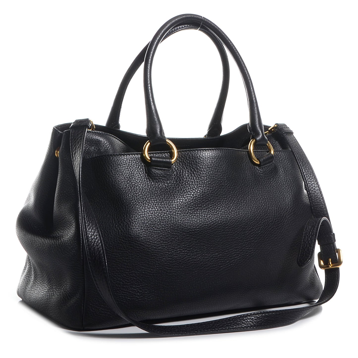 Vitello Daino East West Tote Nero Black