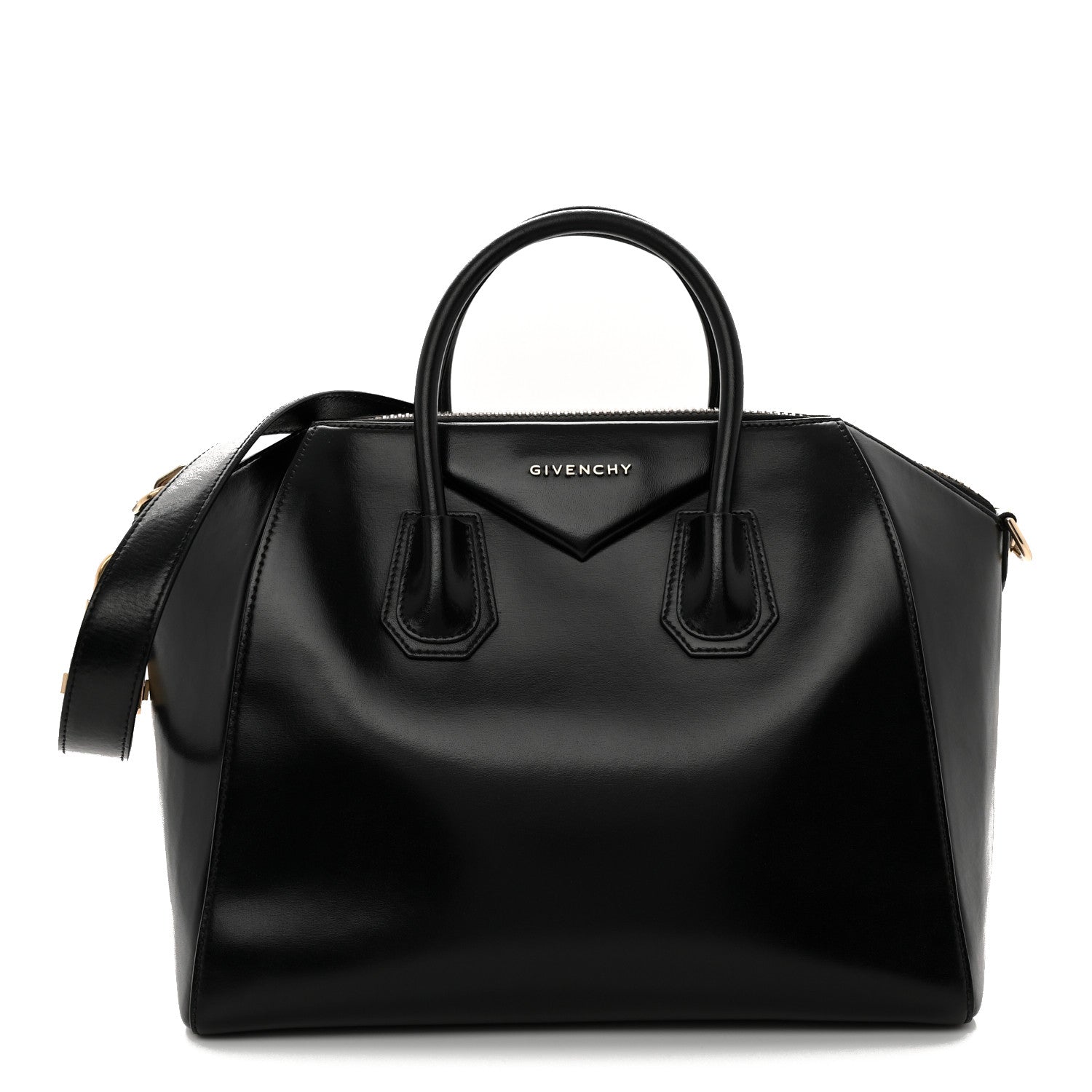 Givenchy Shiny Lord Calfskin Medium Antigona Black 1 of 10