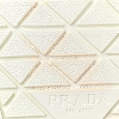 Prada Technical Nylon Triangle Logo Mens Slip On Sneakers 11 White 10 of 12