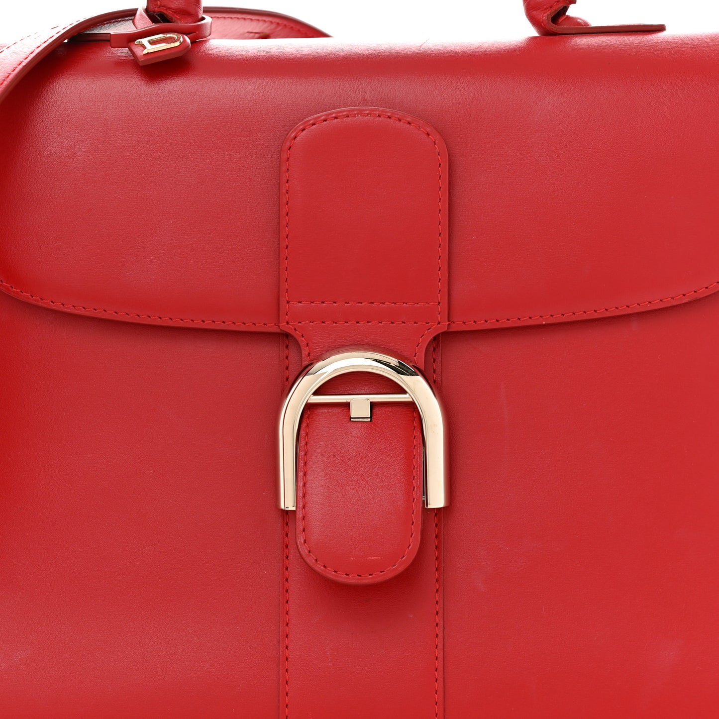 Box Calfskin MM Brillant Satchel Red