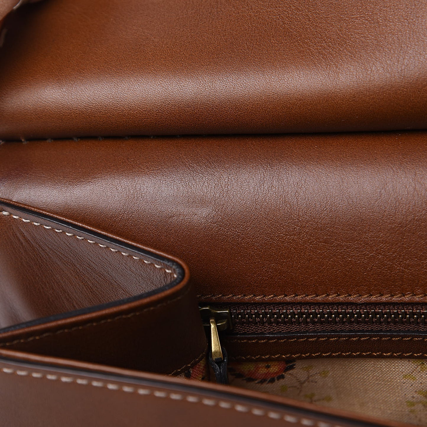 Calfskin Small GG Marmont Top Handle Bag Brown