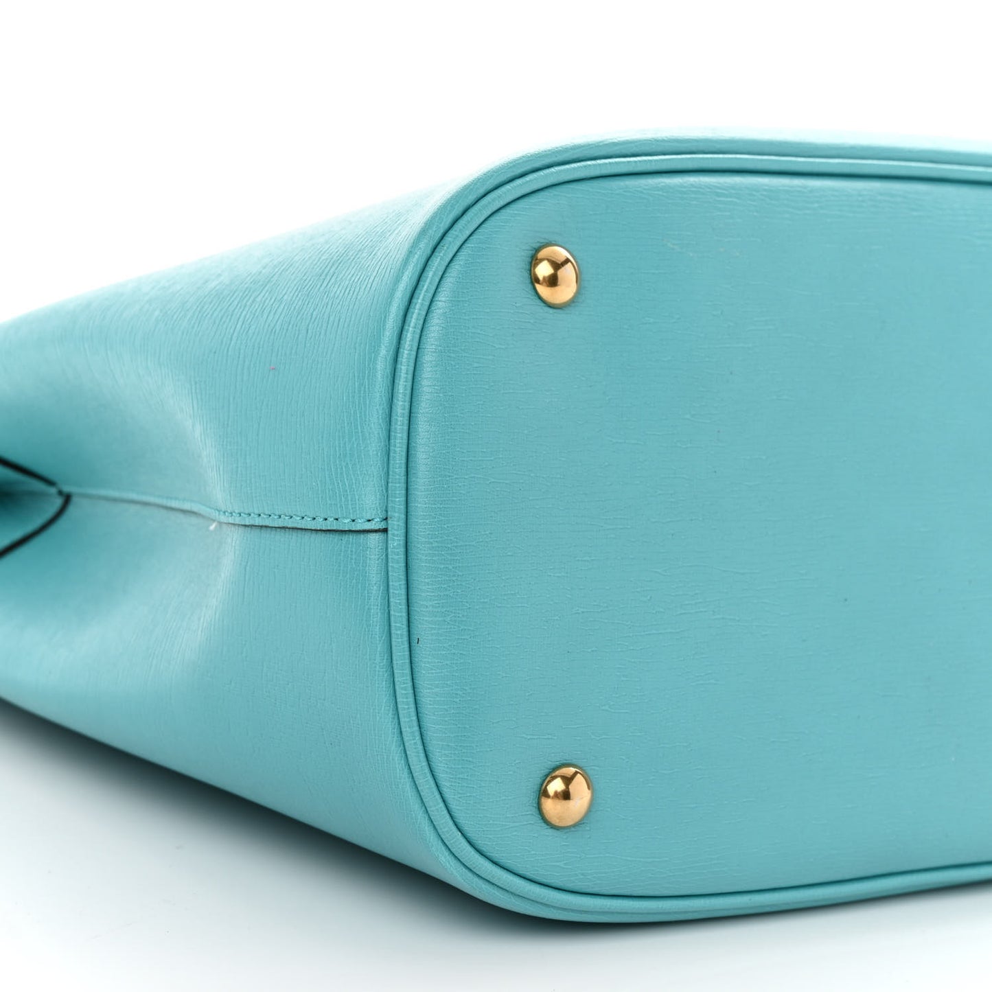 Textured Calfskin Medium Bright Bit Tote Blue