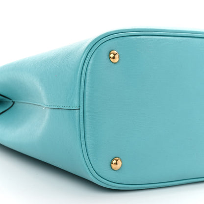 Gucci Textured Calfskin Medium Bright Bit Tote Blue 8 of 9