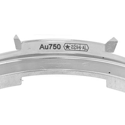 Gucci 18K White Gold 4mm Link To Love Studded Ring 57 8 4 of 7