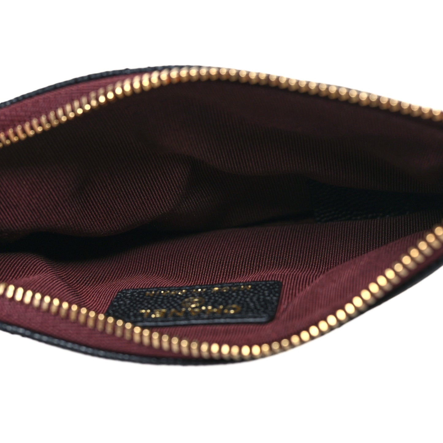 Caviar Quilted Small Cosmetic Case Black