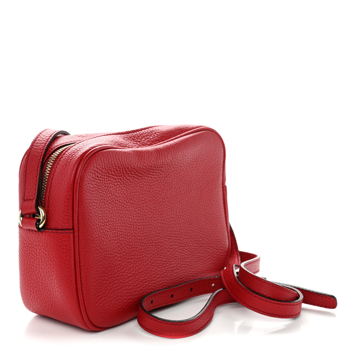 Gucci Pebbled Calfskin Small Soho Disco Bag Vibrant Red 3 of 13