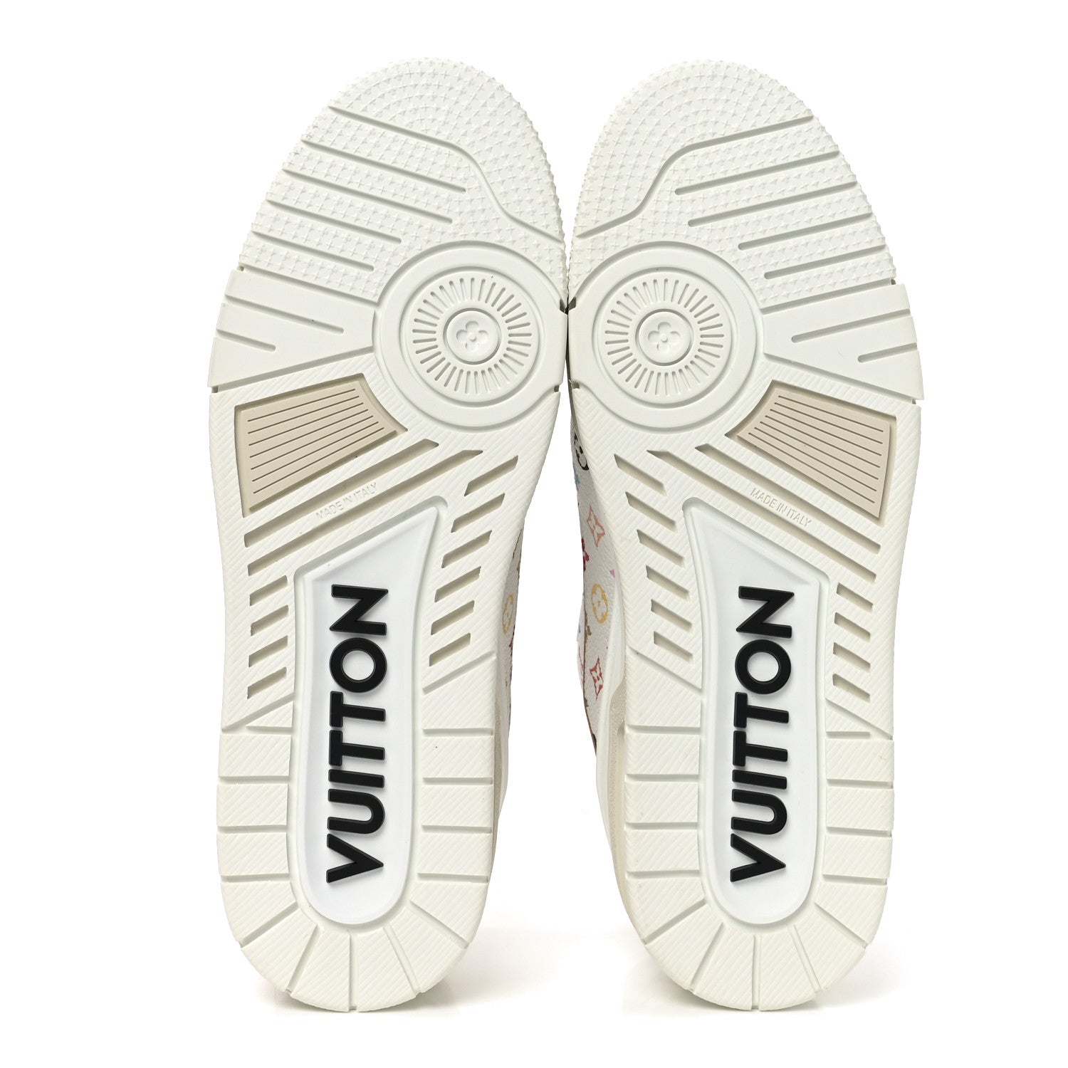 Louis Vuitton LV X TM Calfskin Monogram Multicolor Womens LV Trainer Sneakers 39 White Multicolor 7 of 11