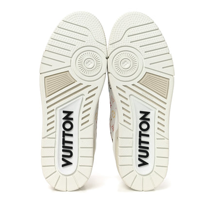 Louis Vuitton LV X TM Calfskin Monogram Multicolor Womens LV Trainer Sneakers 39 White Multicolor 7 of 11