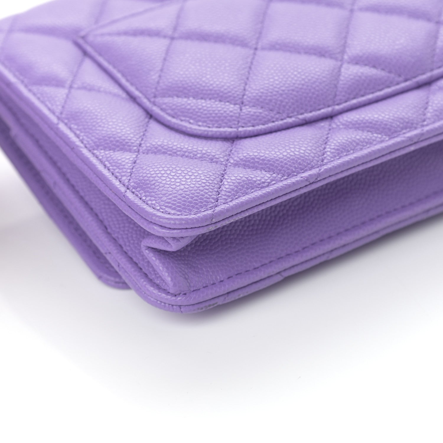 Chanel Caviar Quilted Wallet On Chain WOC Purple 13 of 14