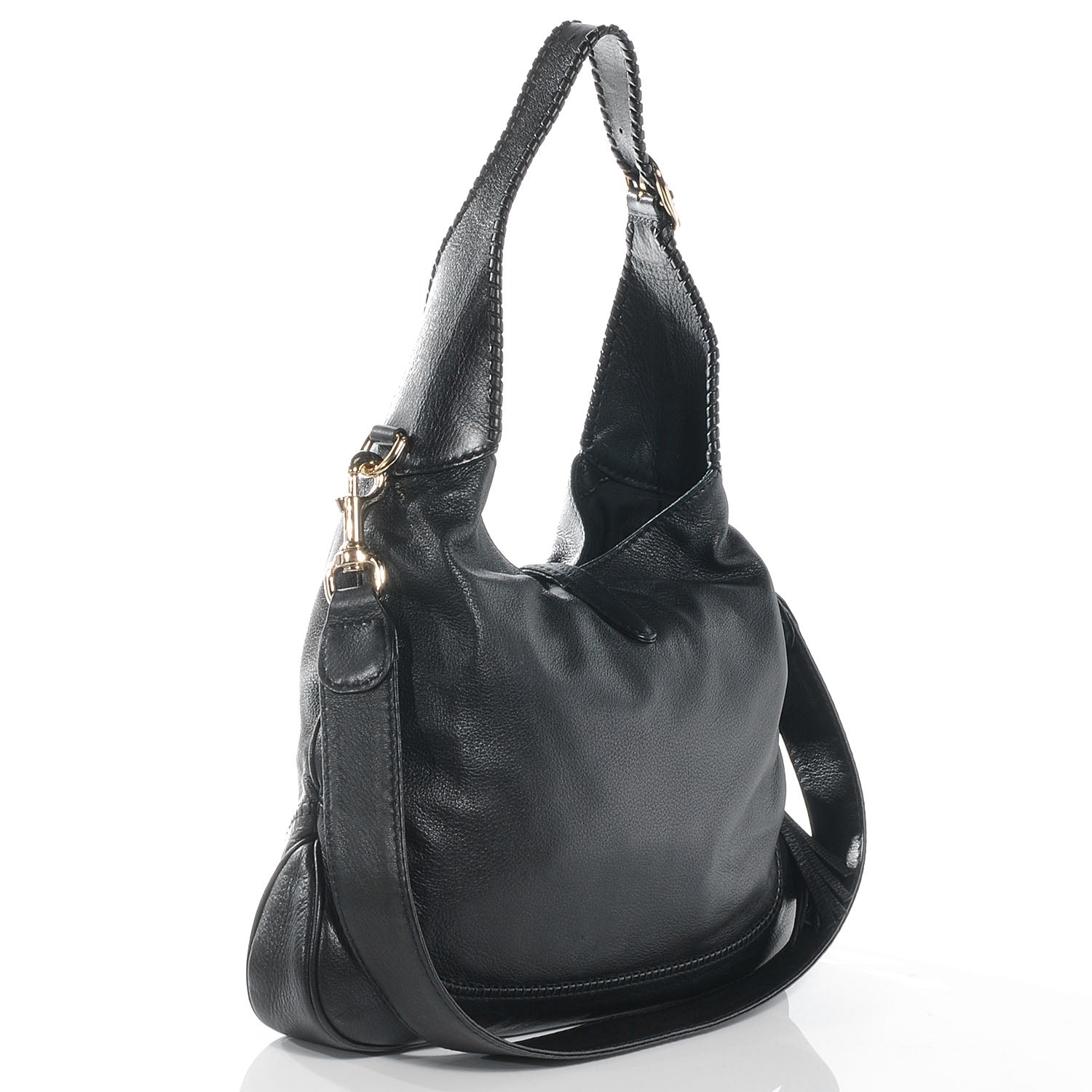 Gucci Leather New Jackie Shoulder Bag Black 3 of 6