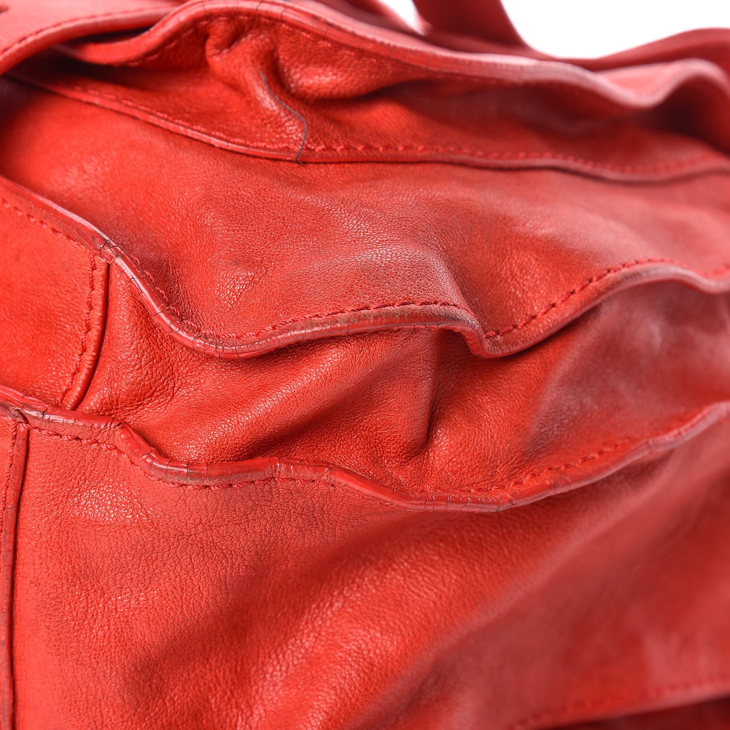 Lambskin PS1 Extra Large Satchel Lipstick Red