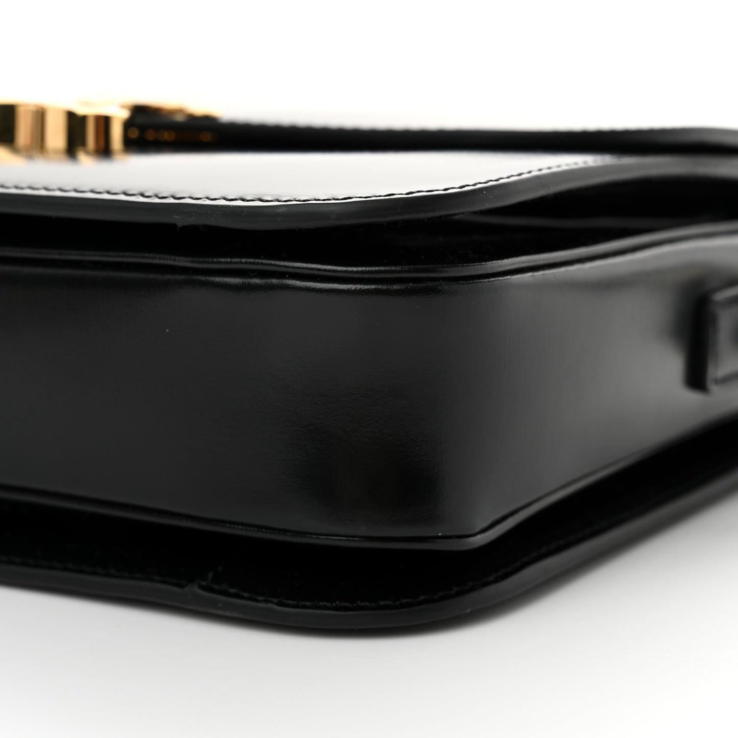 Shiny Calfskin Medium Triomphe Black