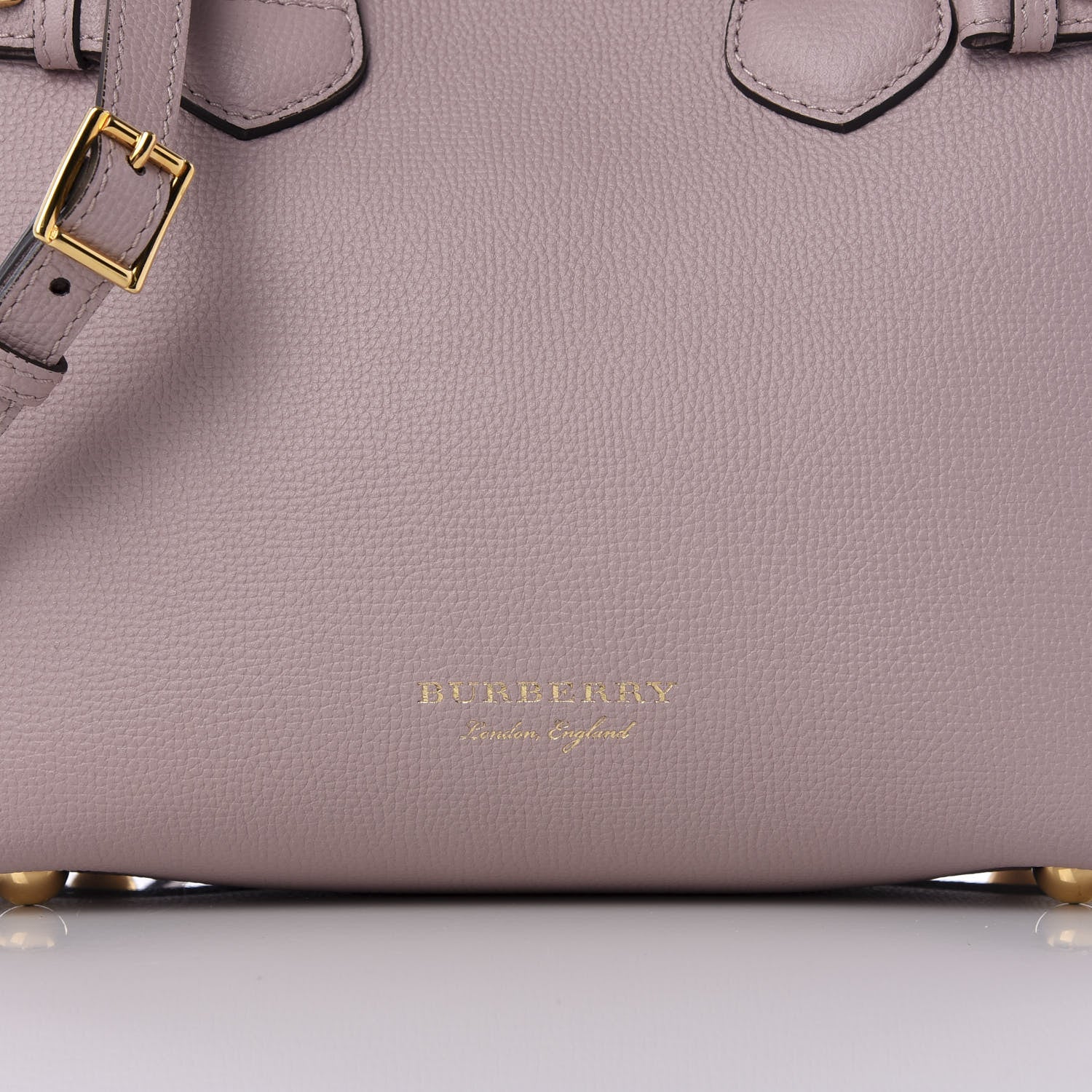 Burberry Grainy Calfskin House Check Small Banner Tote Light Pink 9 of 10