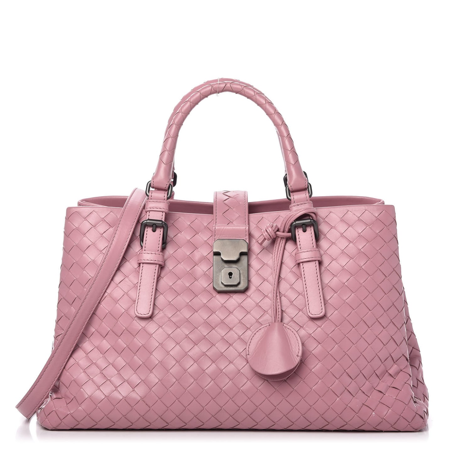 Nappa Intrecciato Small Roma Tote Mallow