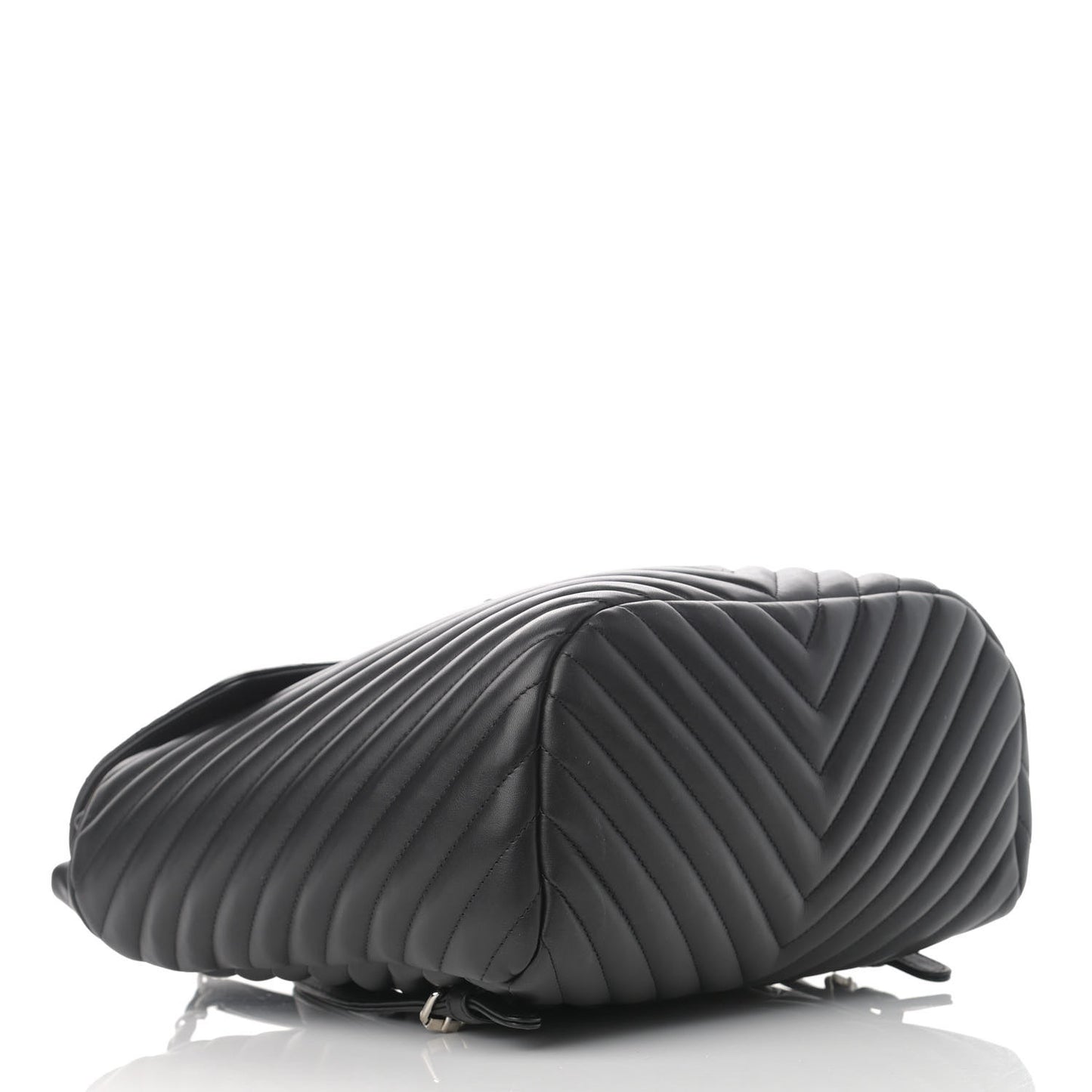 Calfskin Chevron Quilted Large Urban Spirit Backpack Black