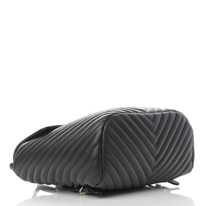 Chanel Calfskin Chevron Quilted Large Urban Spirit Backpack Black 4 of 11