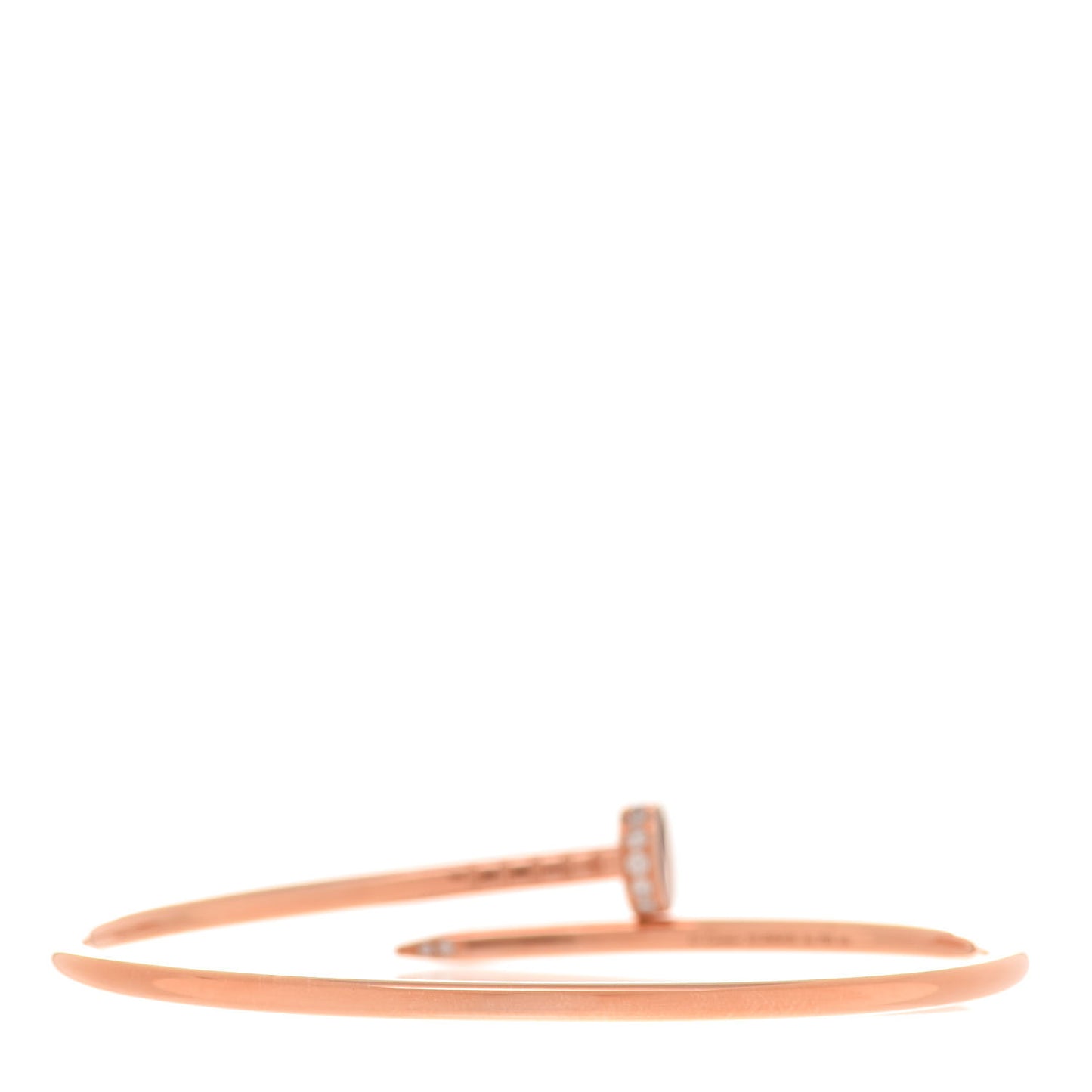 18K Pink Gold Diamond Small Juste Un Clou Bracelet 16