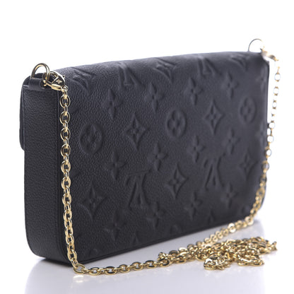 Louis Vuitton Empreinte Pochette Felicie Chain Wallet Black 4 of 10