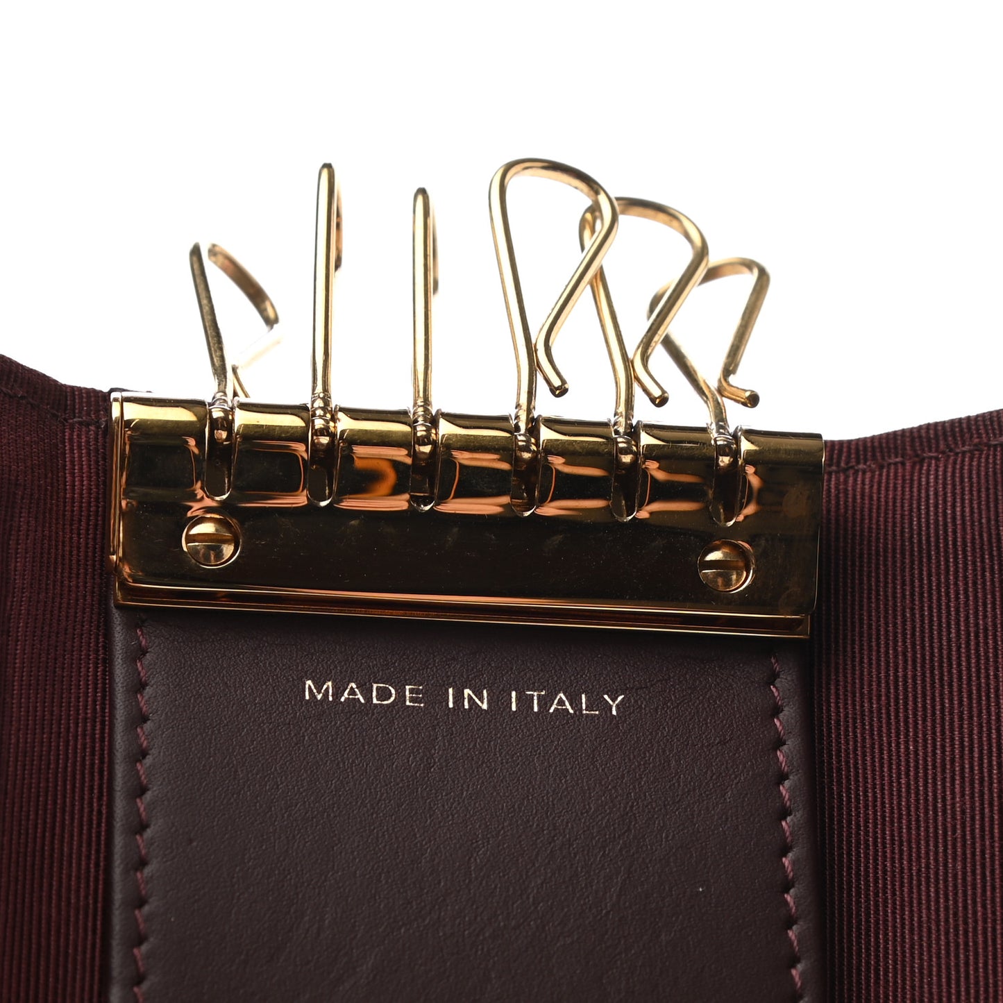 Caviar Quilted 6 Key Holder Black