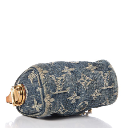 Louis Vuitton Monogram Denim Pochette Speedy PM Key Holder Blue 4 of 7