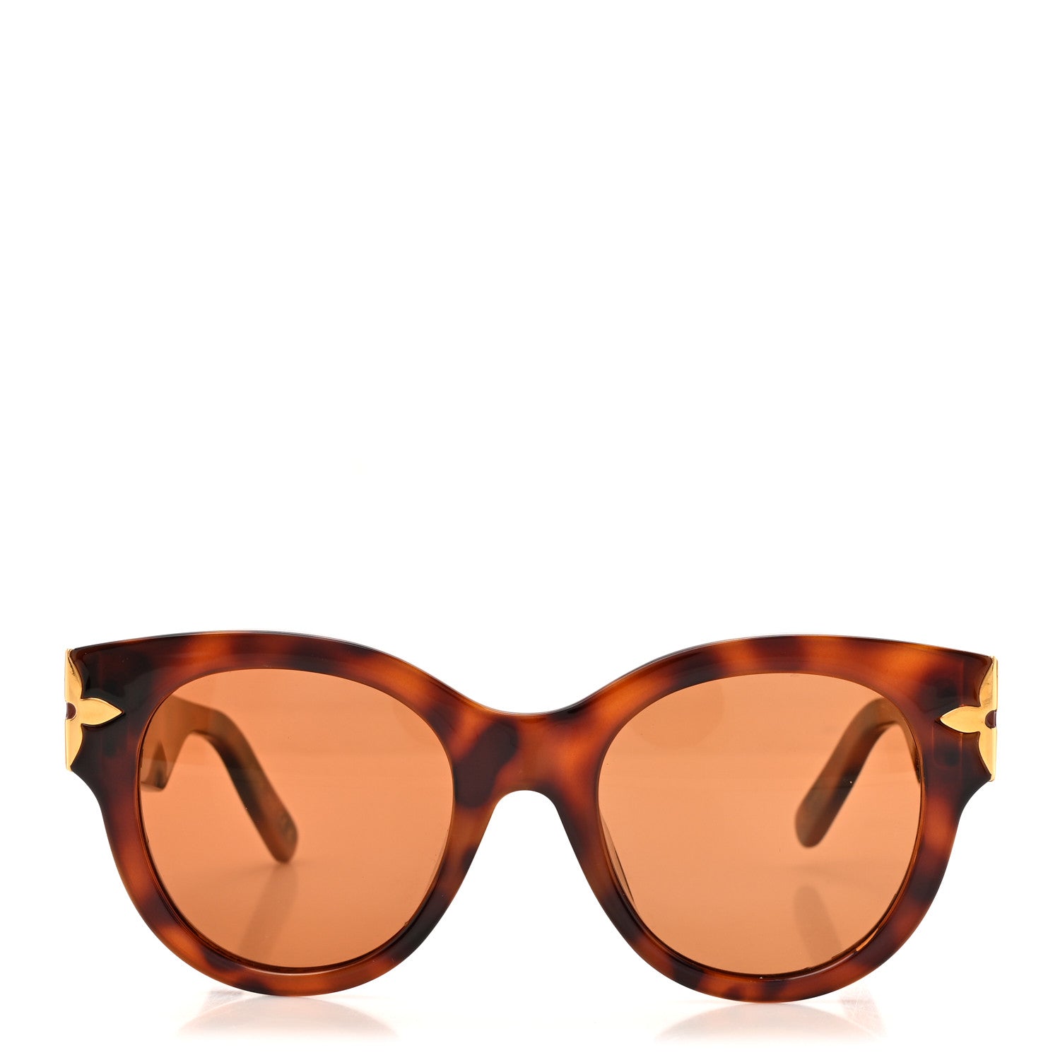 Louis Vuitton Acetate Flower Edge Round Sunglasses Z1778E Tortoise 2 of 7