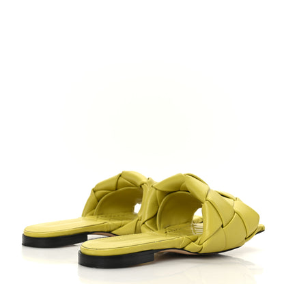 Bottega Veneta Nappa Maxi Intrecciato Lido Flat Sandals 37 Kiwi 4 of 8