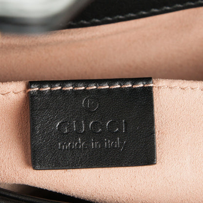 Gucci Calfskin Matelasse Mini GG Marmont Shoulder Bag Black 7 of 8