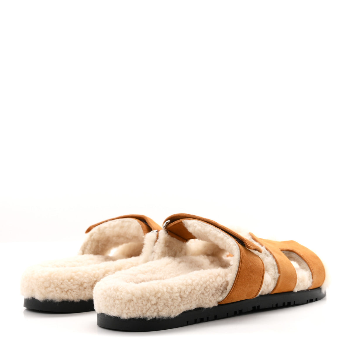 Suede Goatskin Woolskin Womens Chypre Sandals 37 Naturel Ecru