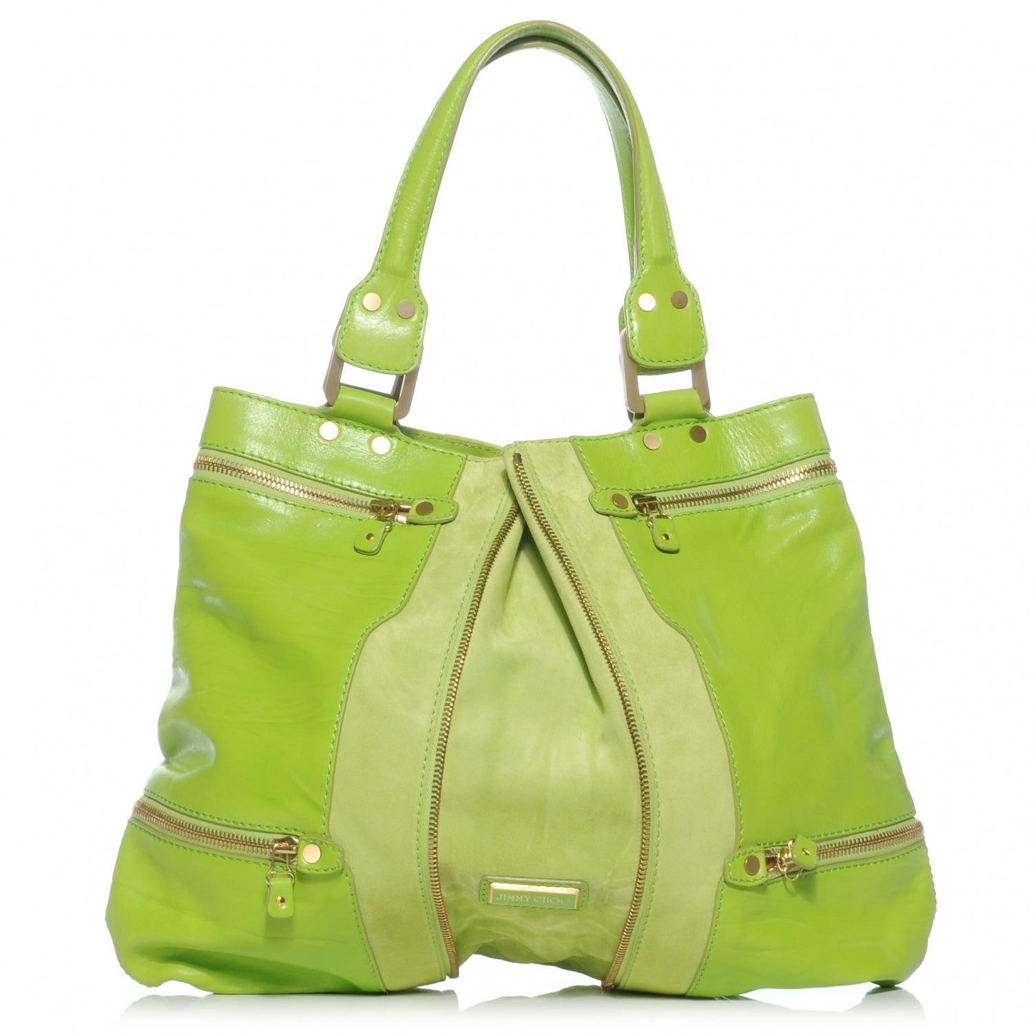 Jimmy Choo Liquid Patent Suede Monna L Lime Green 1 of 8