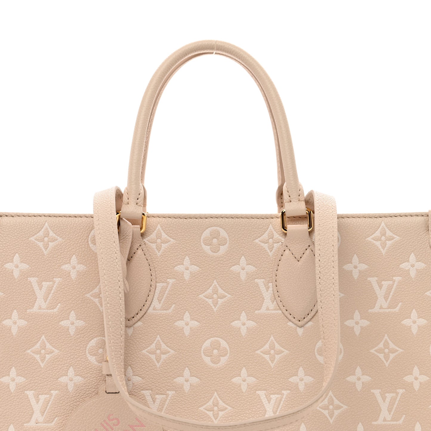 LOUIS VUITTON Empreinte Monogram Spring In The City Onthego MM Beige Pink Yellow