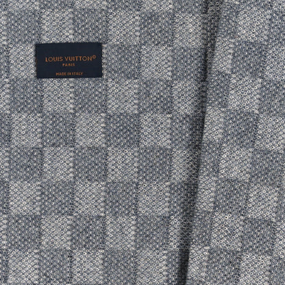 Louis Vuitton Wool Petit Damier Graphite Scarf Light Grey 3 of 3