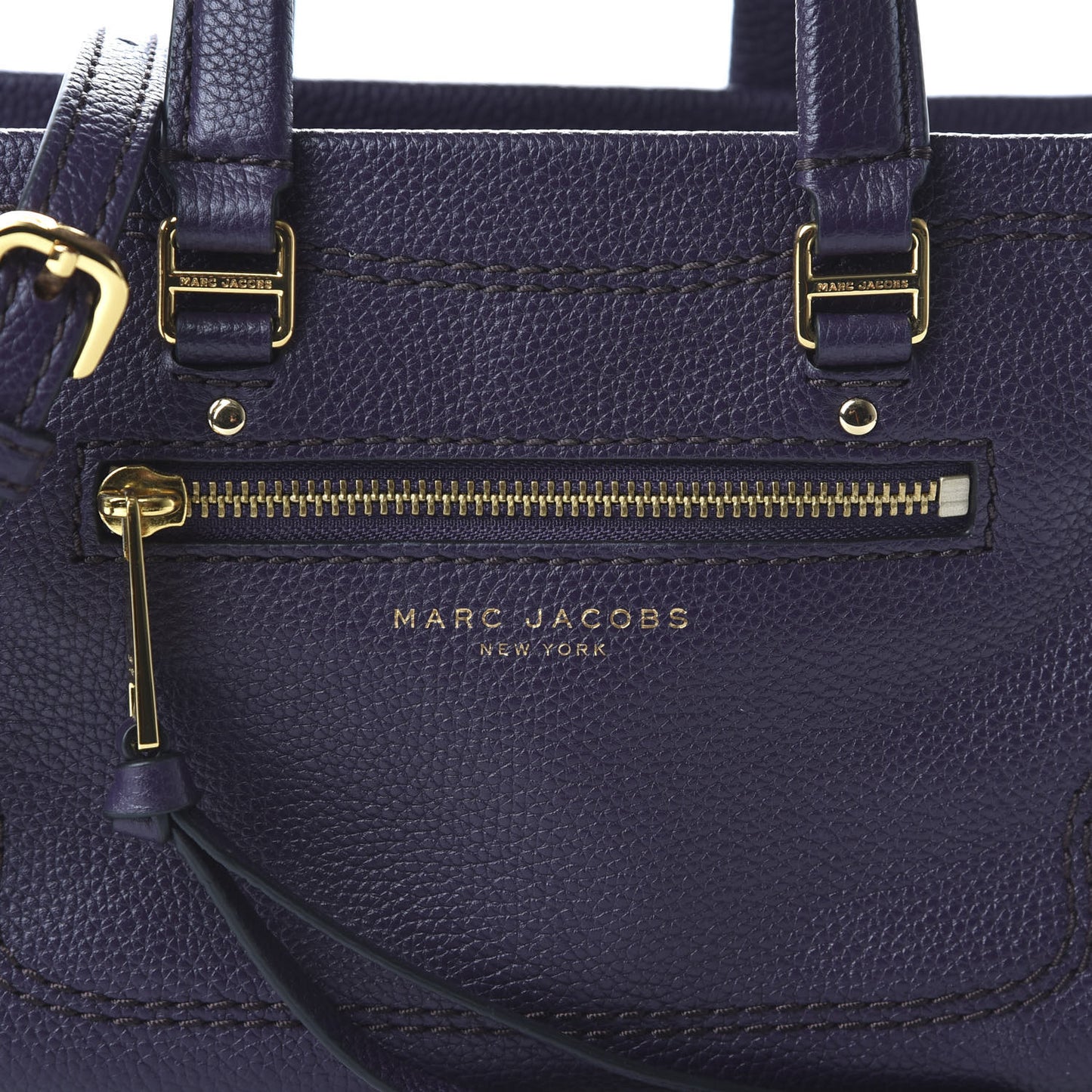 Textured Calfskin Mini Cruiser Convertible Satchel Grape