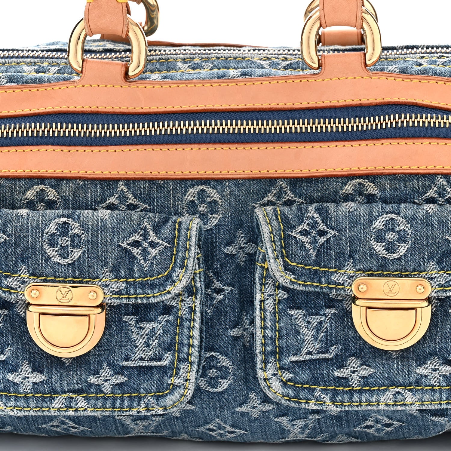 Louis Vuitton Monogram Denim Neo Speedy Blue 8 of 13