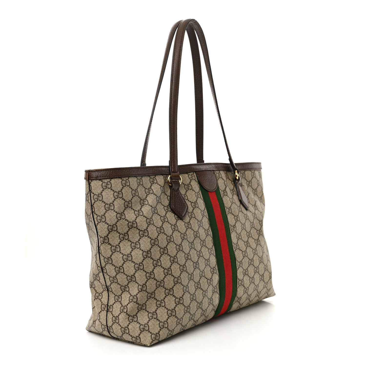 Gucci GG Supreme Monogram Medium Ophidia Shopping Tote Brown 3 of 16