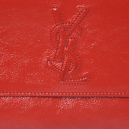 Saint Laurent Textured Patent Small Belle De Jour Clutch Red 8 of 10