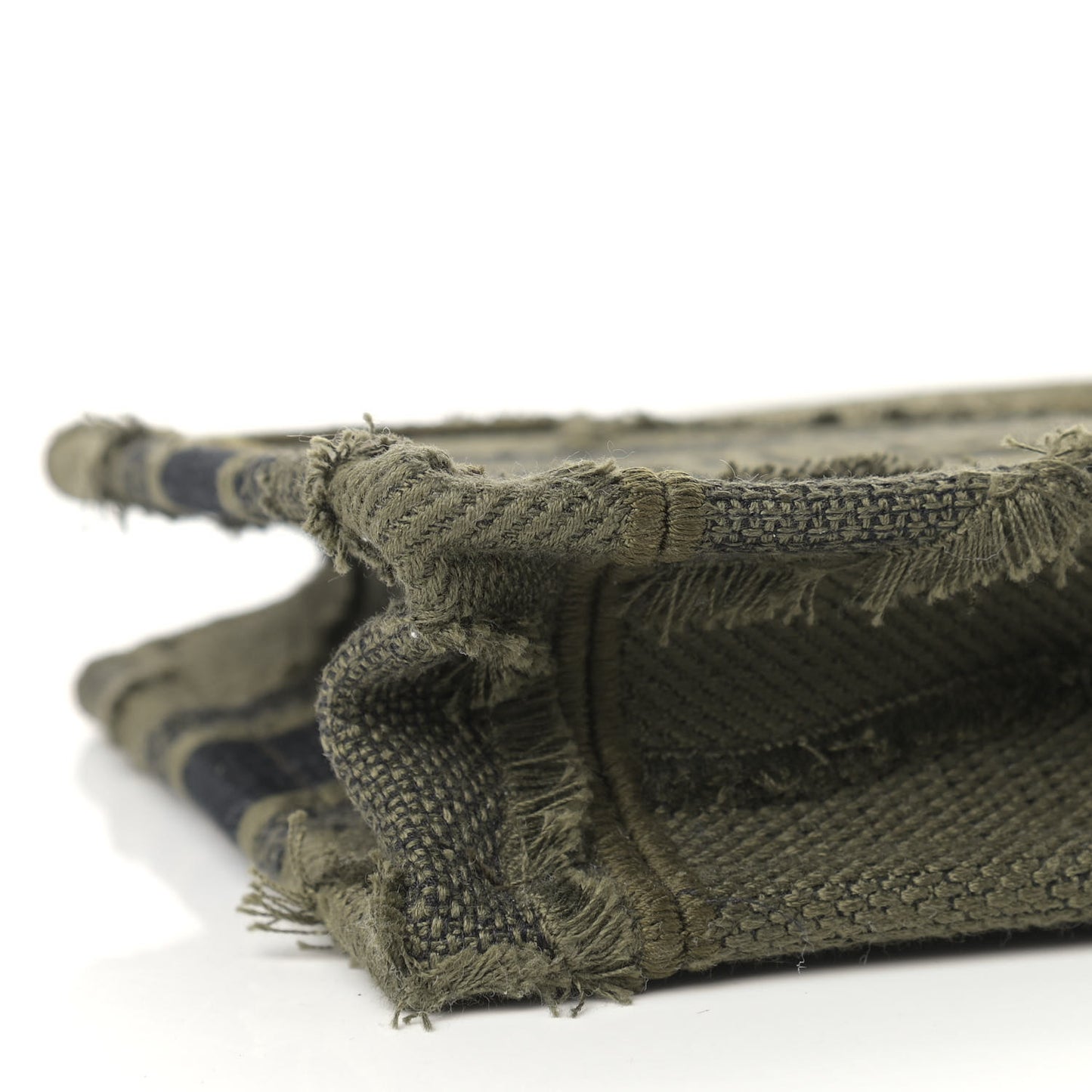 Canvas Embroidered Camouflage Mini Book Tote Green