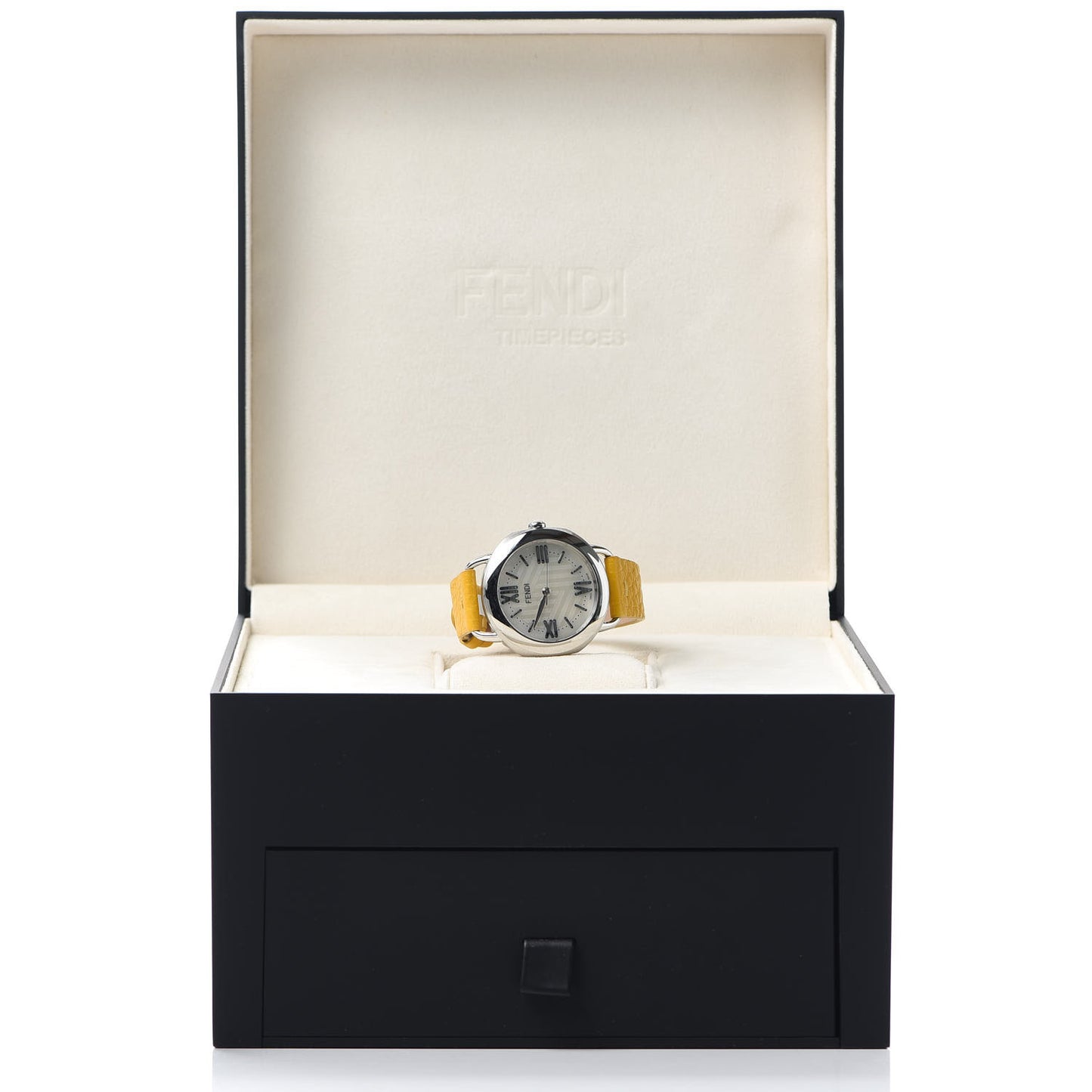 Stainless Steel Calfskin Mother of Pearl 36mm Selleria Quartz Watch Yellow