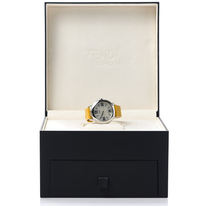 Fendi Stainless Steel Calfskin Mother of Pearl 36mm Selleria Quartz Watch Yellow 5 of 5