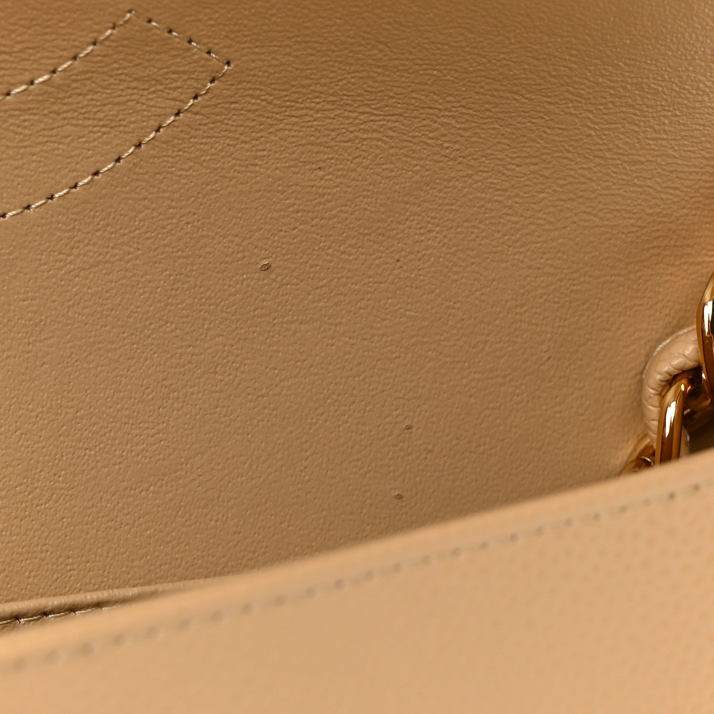 Caviar Quilted Jumbo Double Flap Beige