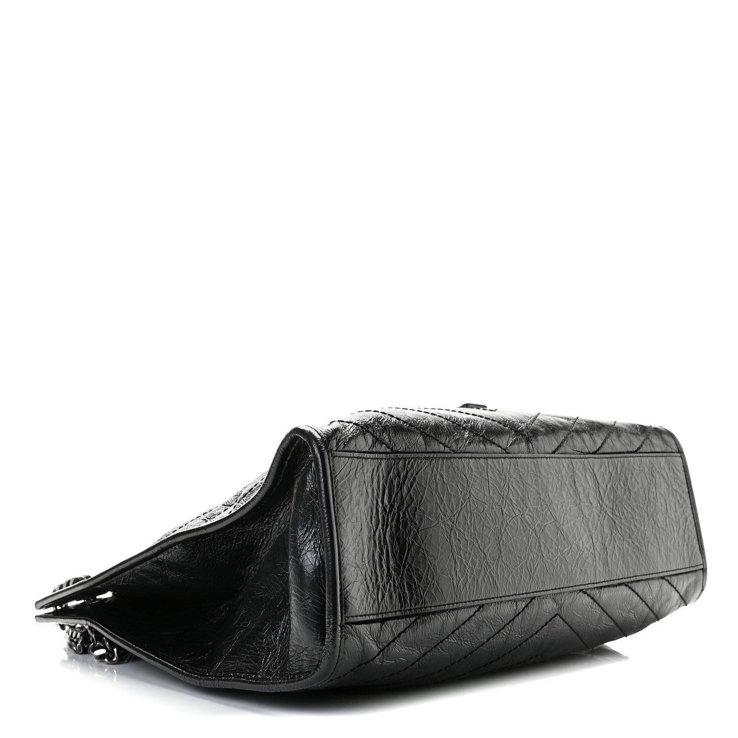 Saint Laurent Crinkled Calfskin Matelasse Monogram Niki Shoulder Bag Black 4 of 9