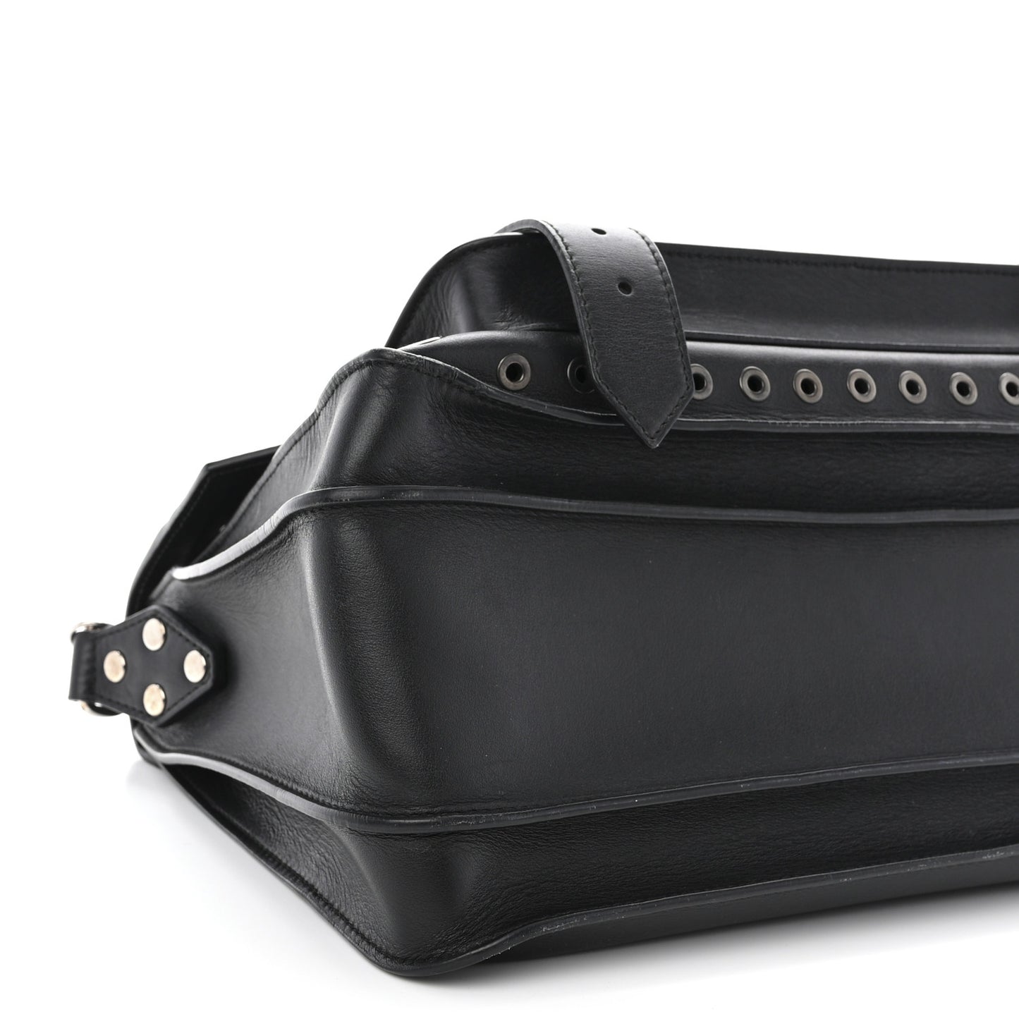Lambskin Grommets Medium PS1 Satchel Black