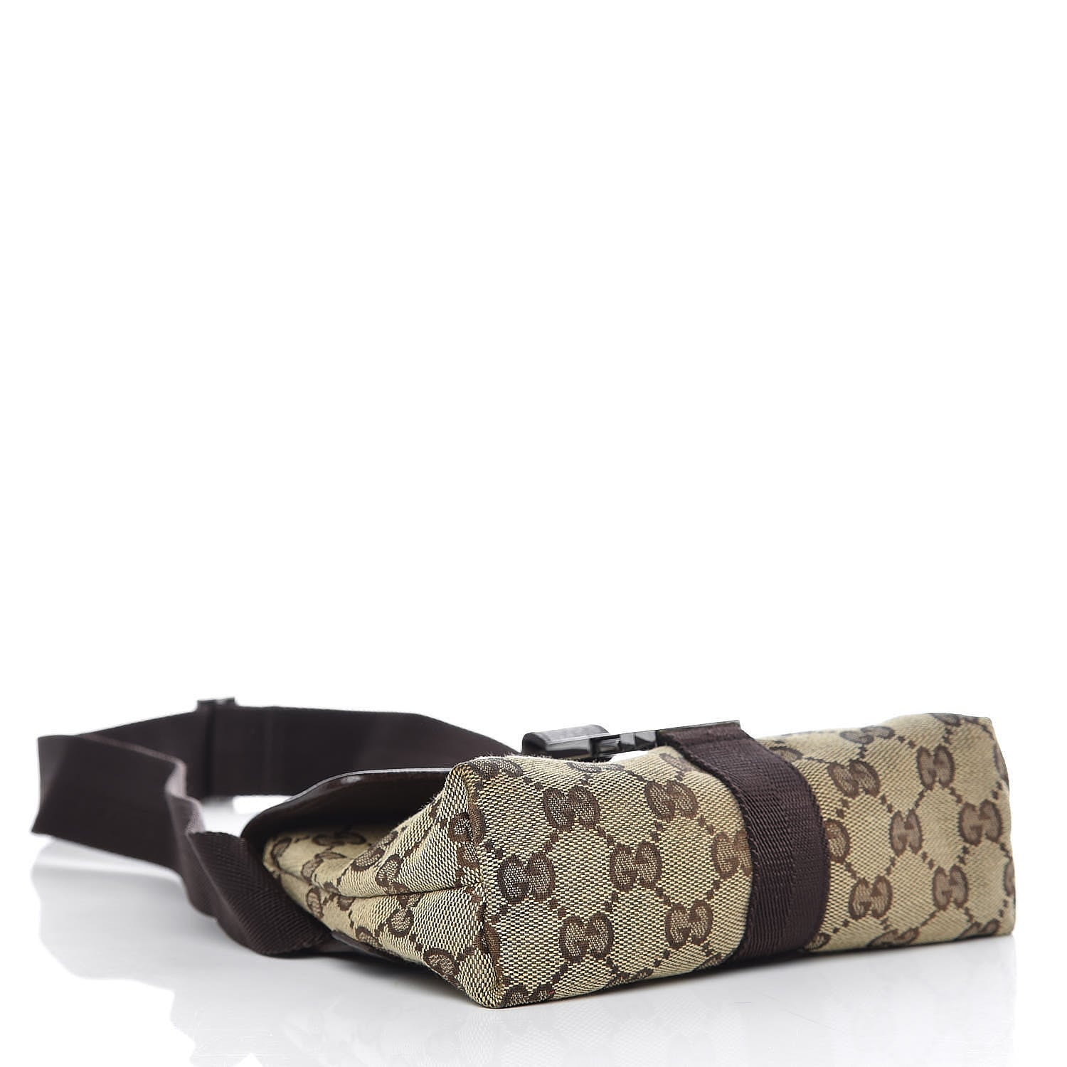 Gucci Monogram Waist Pouch Bag Dark Brown 4 of 12