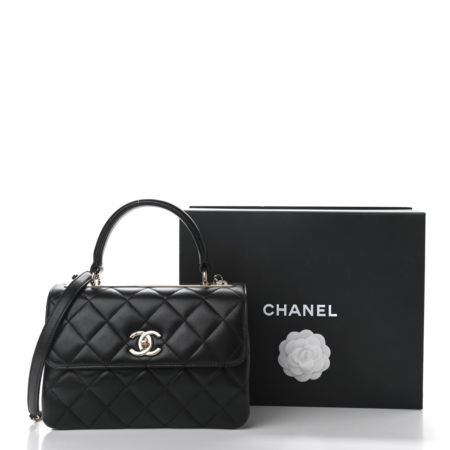Chanel Lambskin Quilted Small Trendy CC Dual Handle Flap Bag Black 11 of 11