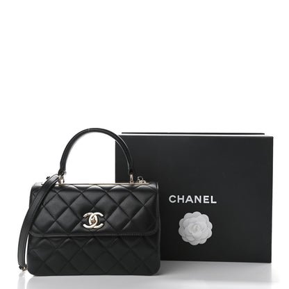 Chanel Lambskin Quilted Small Trendy CC Dual Handle Flap Bag Black 11 of 11