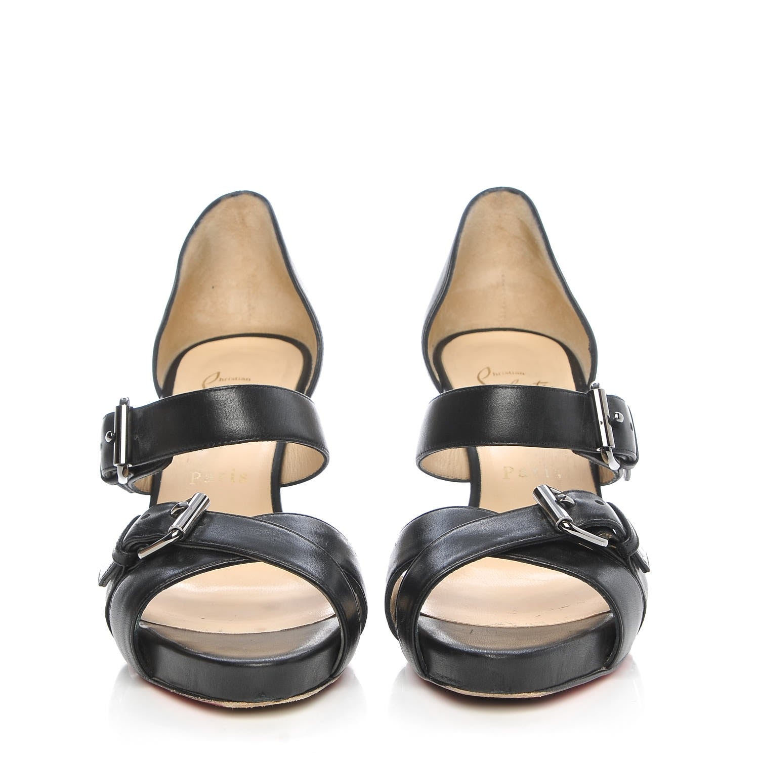 Christian Louboutin Calfskin VIP Atalanta 85 Sandals 37 Black 2 of 14