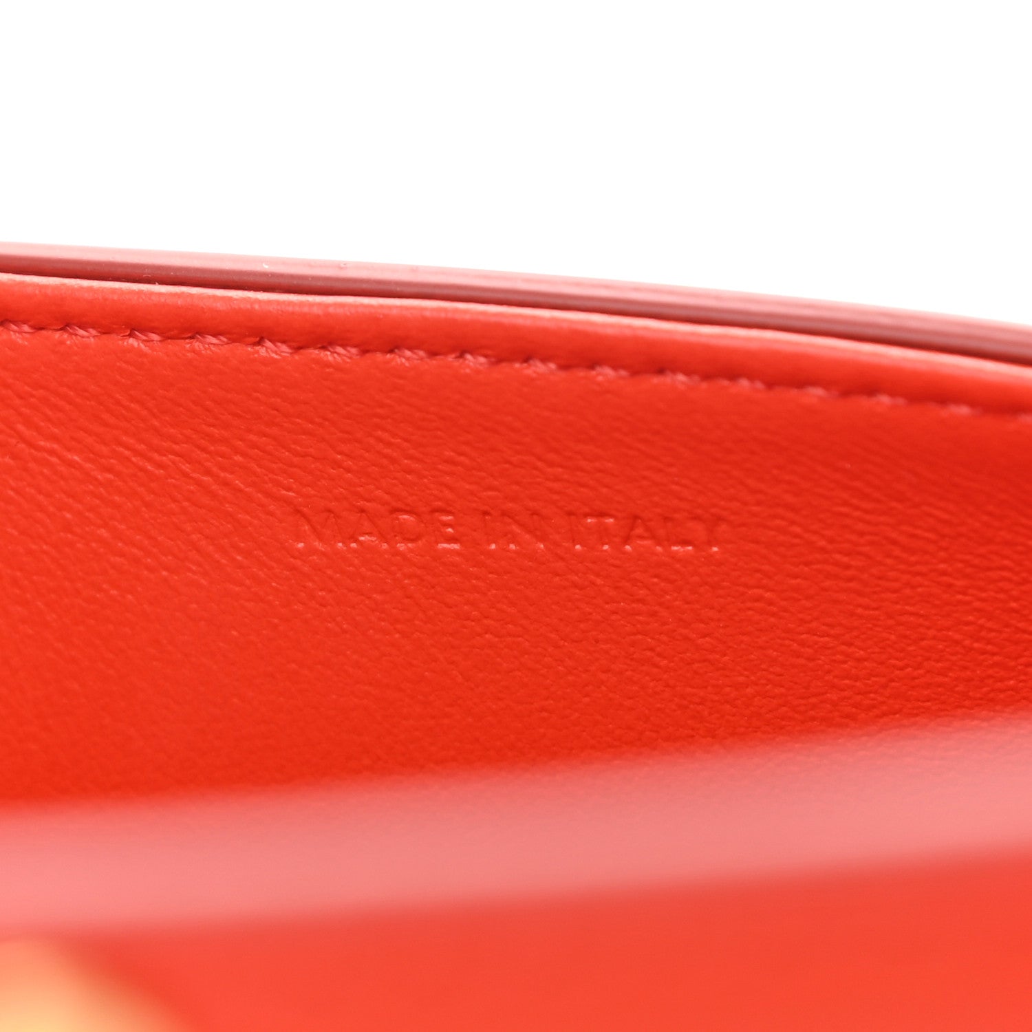Celine Shiny Calfskin Triomphe Shoulder Bag Bright Red 8 of 11