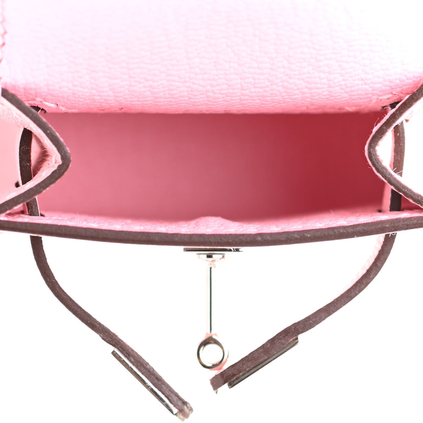 Tadelakt Mini Kelly Twilly Bag Charm Rose Sakura