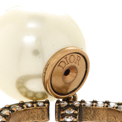 Christian Dior Crystal Pearl Clair D Lune Earrings Gold 4 of 4